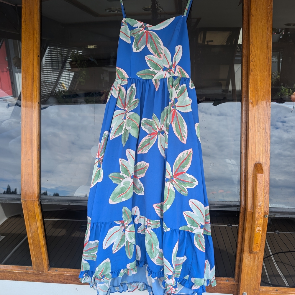 Hutch Royal Blue Garment with Floral Accent